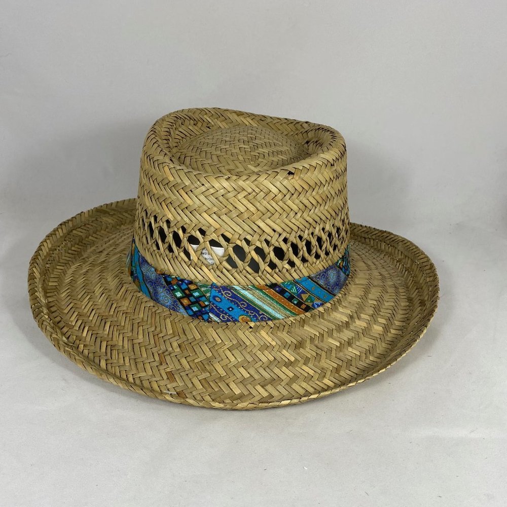 Dorfman Pacific Boater Style Straw Hat *